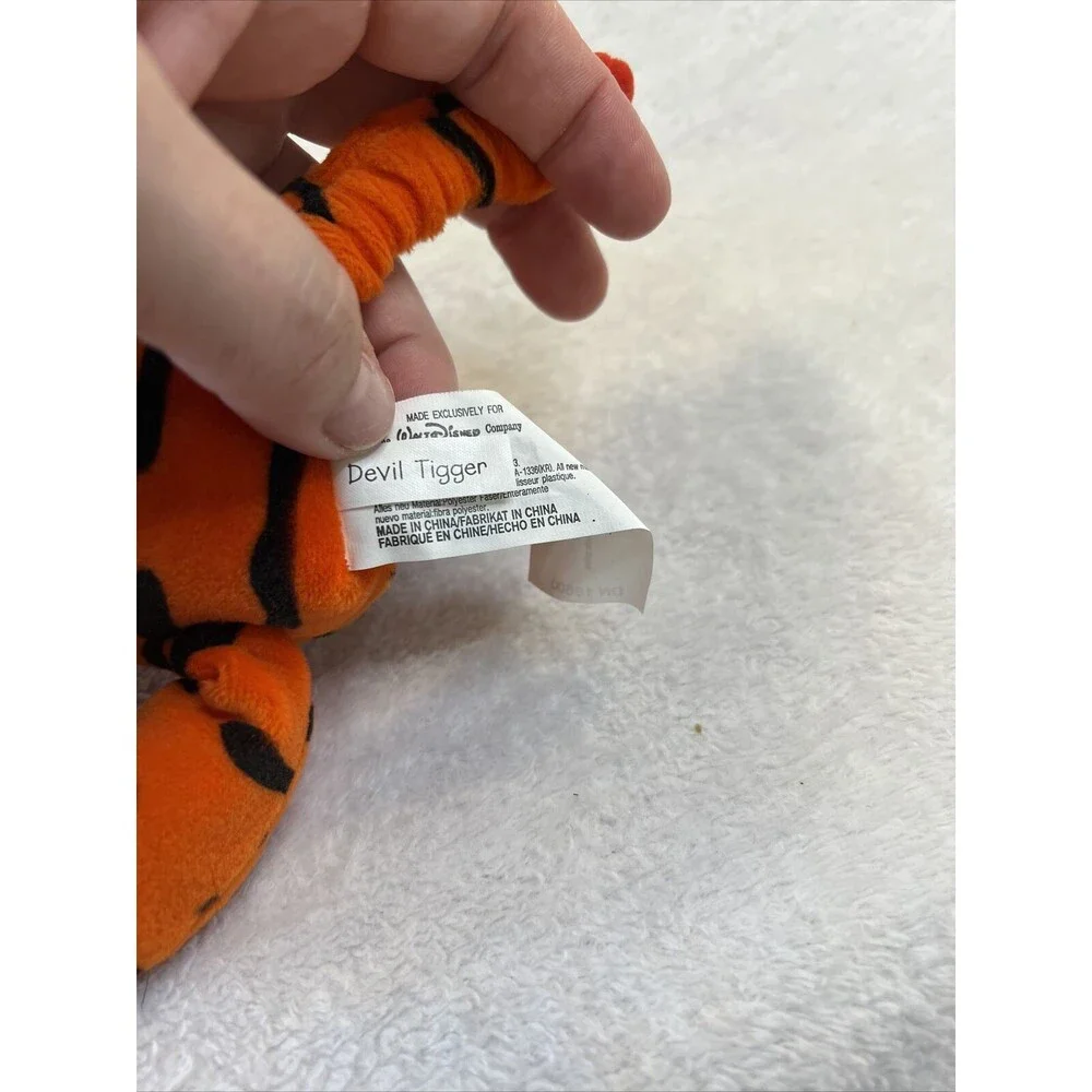 Disney Store 9” Tigger Bean Plush Angel & Devil‎ Halloween Lot Of 2
